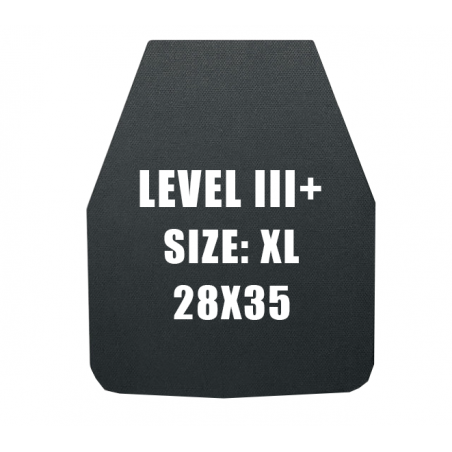 Plaque balistique 28x35 cms UHMW-PE  "Stand-alone" niveau III+